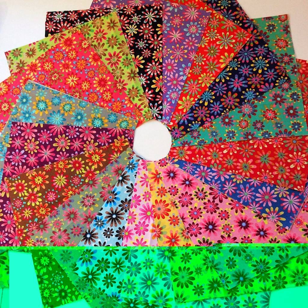10" Inch CRAZY DAISY Layer Cake 34 PreCut Quilt Squares Fabric
