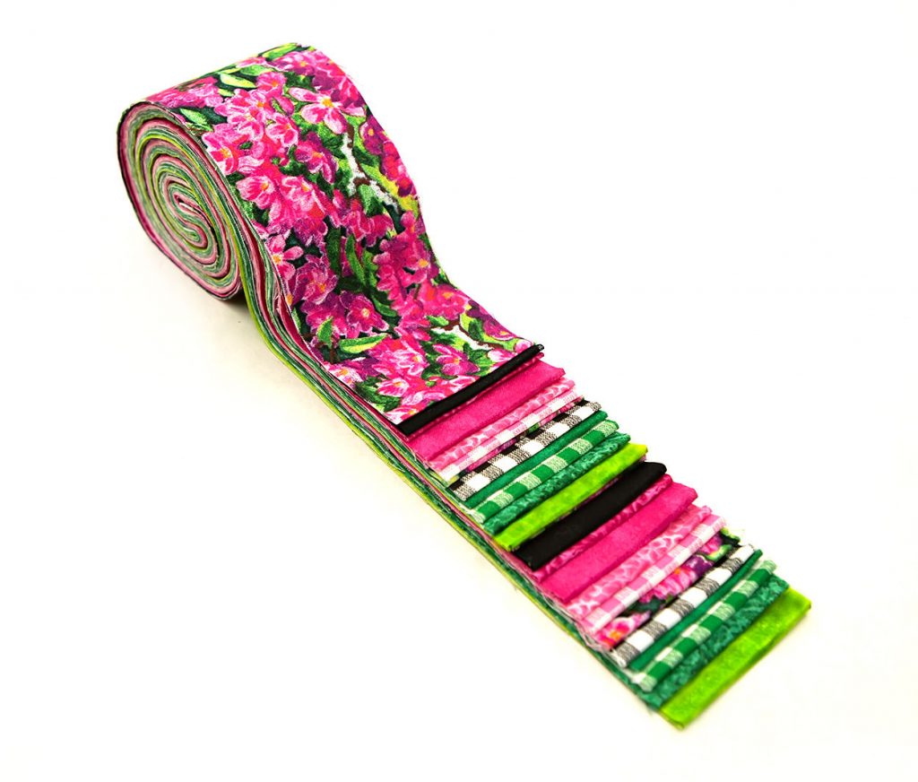 2.5" x 40" TICKLED PINK Jelly Roll fabric quilting strips 1 Roll »
