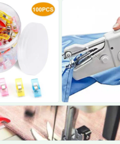 100 Sewing Clips and Portable Handheld Machine - Bundle